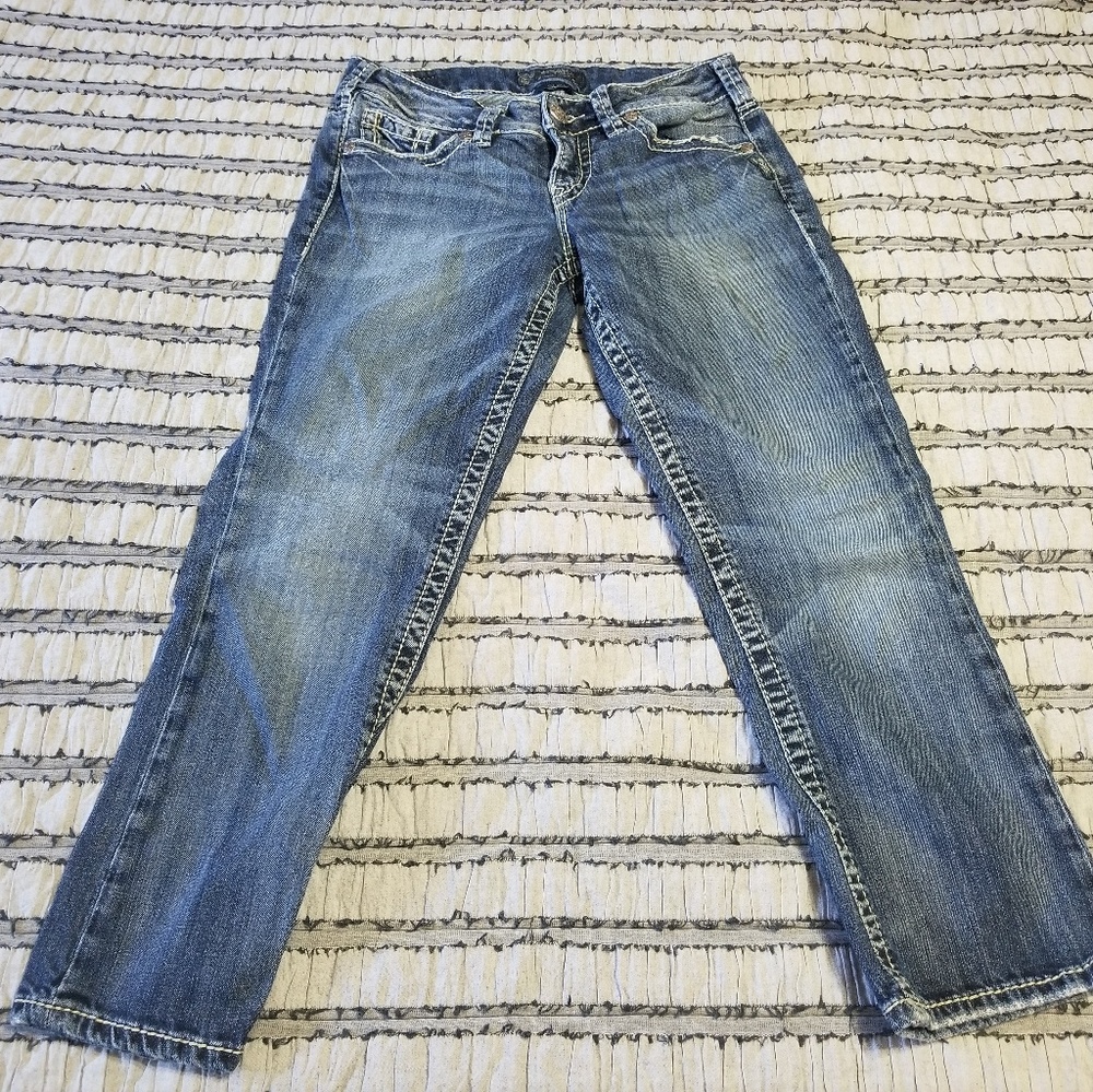 silver capris
